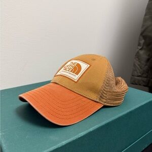 The North Face Orange and Brown Trucker Hat